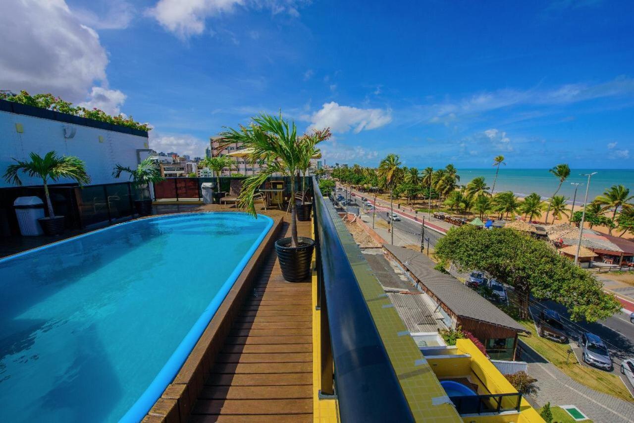 Flat Mar Do Cabo Branco Residence Joao Pessoa Bagian luar foto